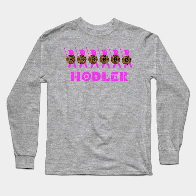 Bitcoin Hodler Long Sleeve T-Shirt by RedSparkle 